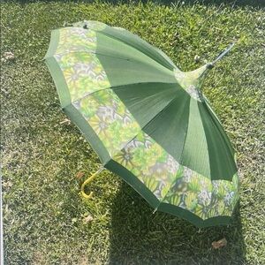 Floral Green Umbrella